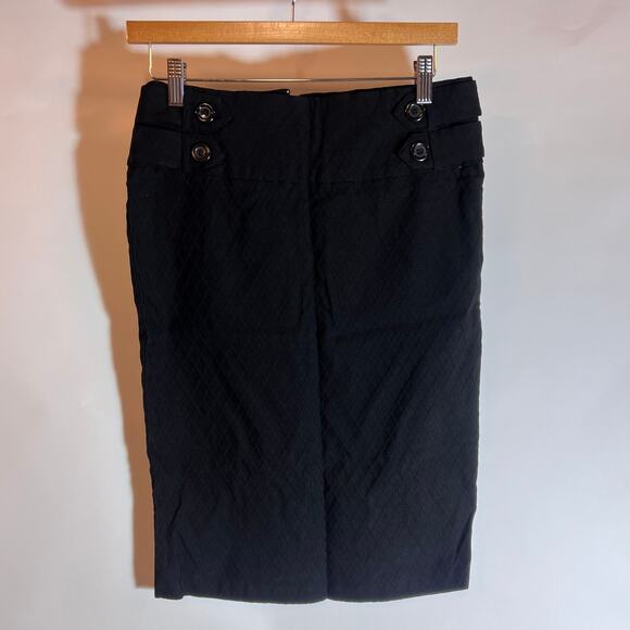 SOHO Apparel LTD. Black Pencil Skirt With Print Size 6 - Picture 1 of 5